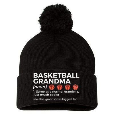 Basketball Grandma Definition Grandsons Largest Fan Pom Pom 12in Knit Beanie