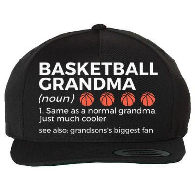 Basketball Grandma Definition Grandsons Largest Fan Wool Snapback Cap