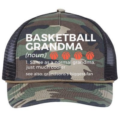 Basketball Grandma Definition Grandsons Largest Fan Retro Rope Trucker Hat Cap