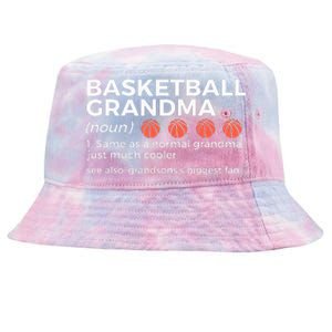 Basketball Grandma Definition Grandsons Largest Fan Tie-Dyed Bucket Hat