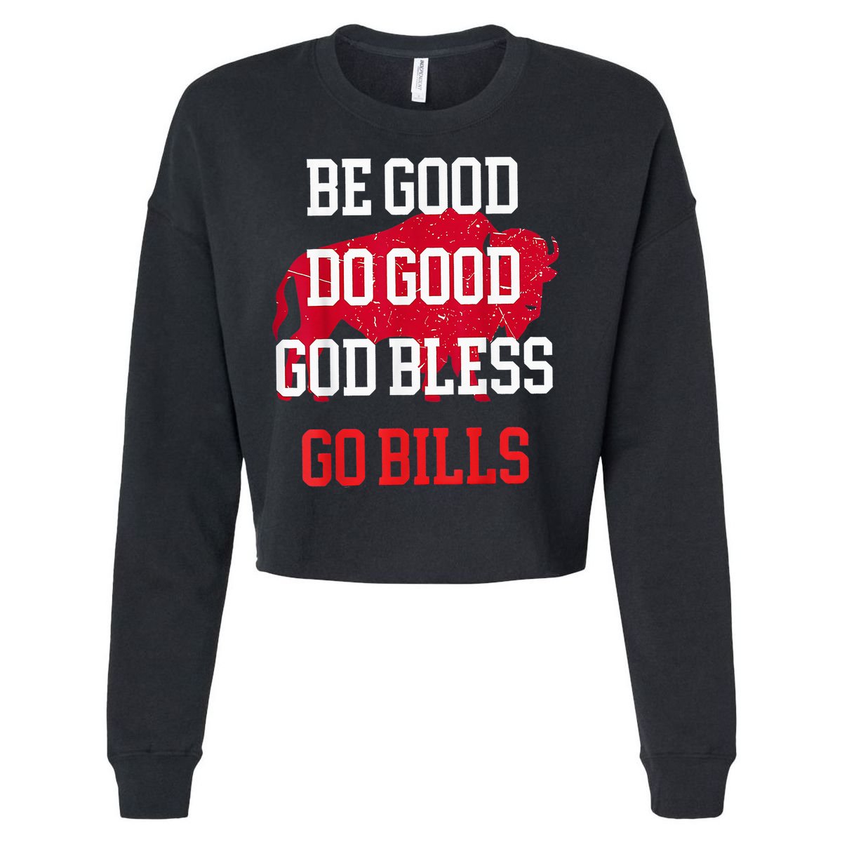 Be Good Do Good Go Bill Cropped Pullover Crew
