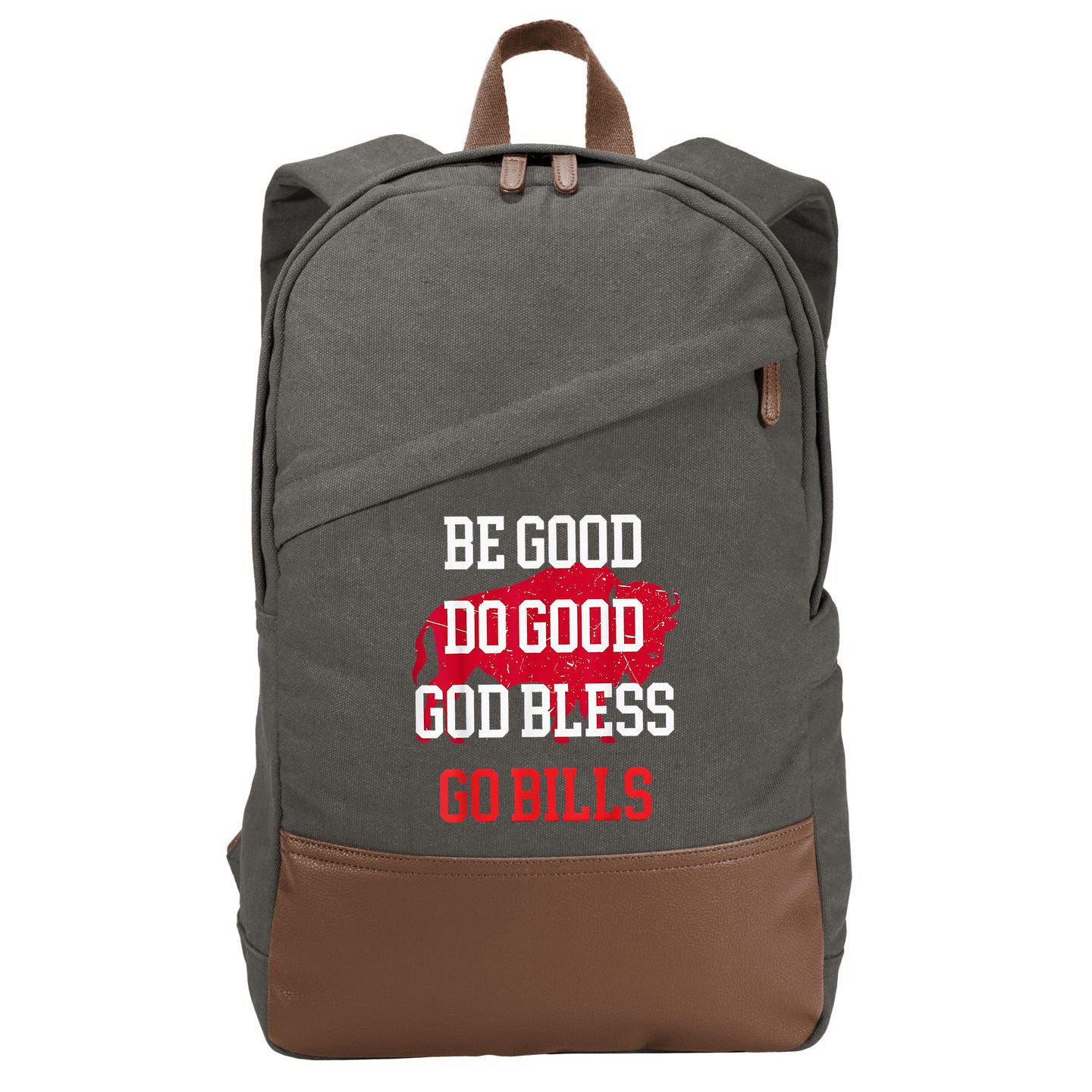 Be Good Do Good Go Bill Cotton Canvas Backpack