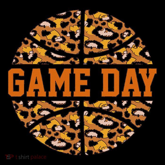 Basketball Game Day With Leopard Pattern Funny Game High Crown Mesh Back Trucker Hat