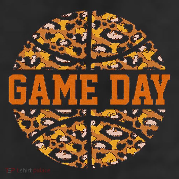 Basketball Game Day With Leopard Pattern Funny Game Knit Cap Winter Beanie