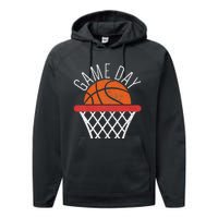 Basketball Game Day Vibes Basketball Mom Life Game Day Performance Fleece Hoodie