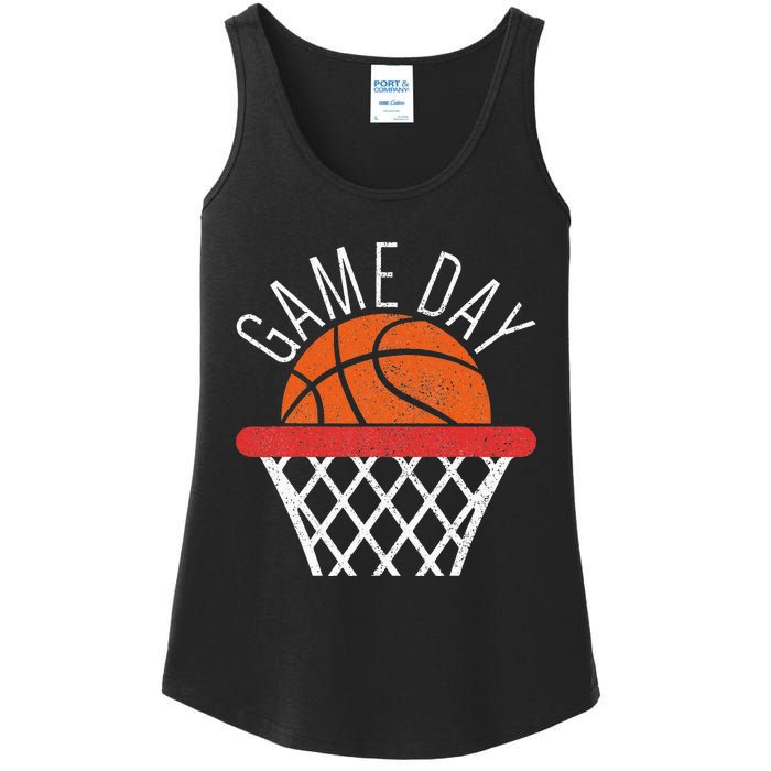 Basketball Game Day Vibes Basketball Mom Life Game Day Ladies Essential Tank