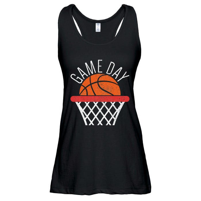 Basketball Game Day Vibes Basketball Mom Life Game Day Ladies Essential Flowy Tank