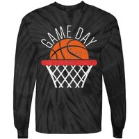 Basketball Game Day Vibes Basketball Mom Life Game Day Tie-Dye Long Sleeve Shirt