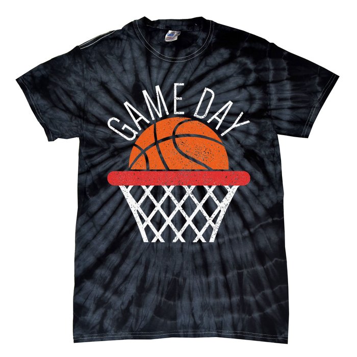 Basketball Game Day Vibes Basketball Mom Life Game Day Tie-Dye T-Shirt