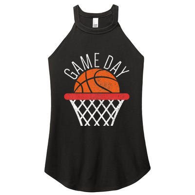 Basketball Game Day Vibes Basketball Mom Life Game Day Women's Perfect Tri Rocker Tank