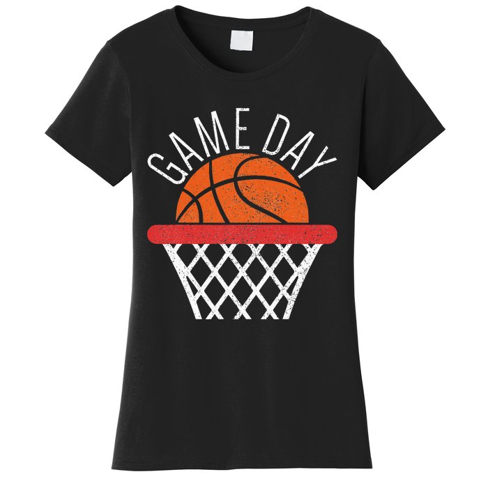 Basketball Game Day Vibes Basketball Mom Life Game Day Women's T-Shirt