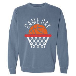 Basketball Game Day Vibes Basketball Mom Life Game Day Garment-Dyed Sweatshirt