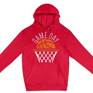 Basketball Game Day Vibes Basketball Mom Life Game Day Premium Pullover Hoodie