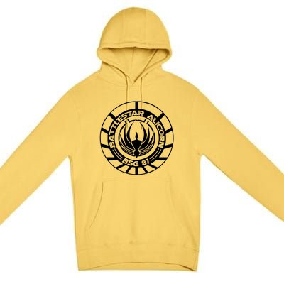 Battlestar Galactica Distressed Badge Premium Pullover Hoodie