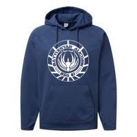 Battlestar Galactica Distressed Badge Performance Fleece Hoodie