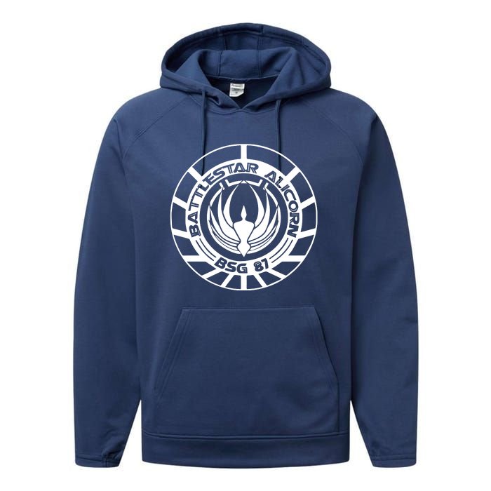 Battlestar Galactica Distressed Badge Performance Fleece Hoodie