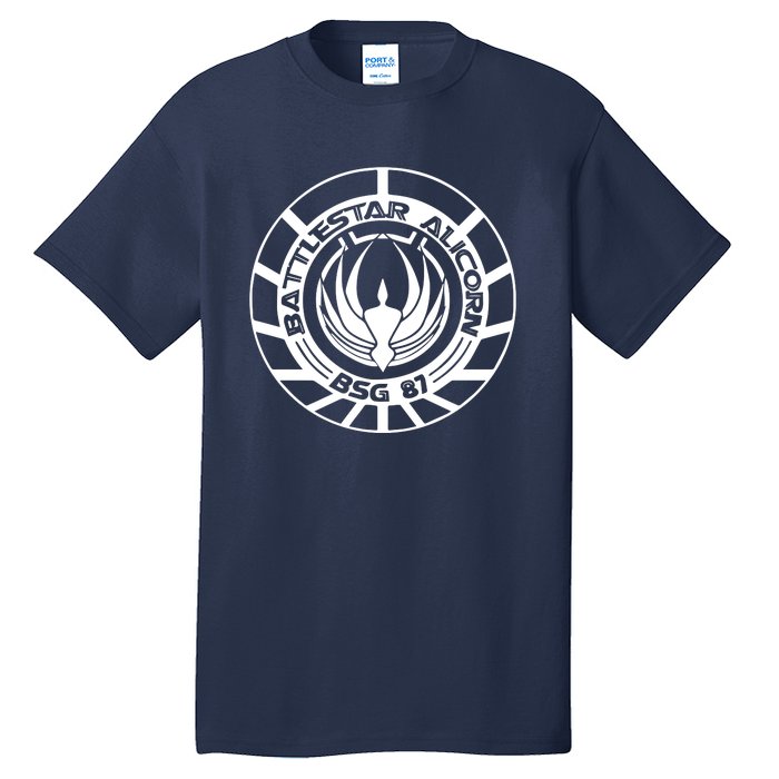 Battlestar Galactica Distressed Badge Tall T-Shirt