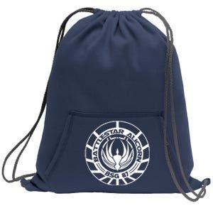 Battlestar Galactica Distressed Badge Sweatshirt Cinch Pack Bag