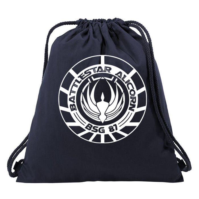 Battlestar Galactica Distressed Badge Drawstring Bag