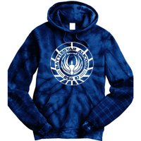 Battlestar Galactica Distressed Badge Tie Dye Hoodie