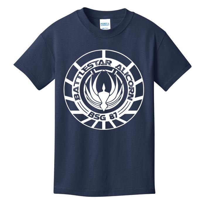 Battlestar Galactica Distressed Badge Kids T-Shirt