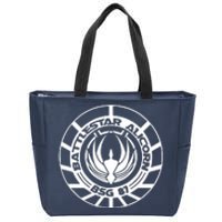 Battlestar Galactica Distressed Badge Zip Tote Bag