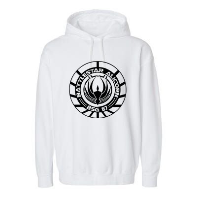 Battlestar Galactica Distressed Badge Garment-Dyed Fleece Hoodie