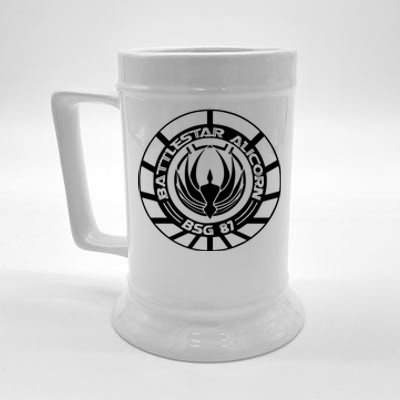 Battlestar Galactica Distressed Badge Beer Stein