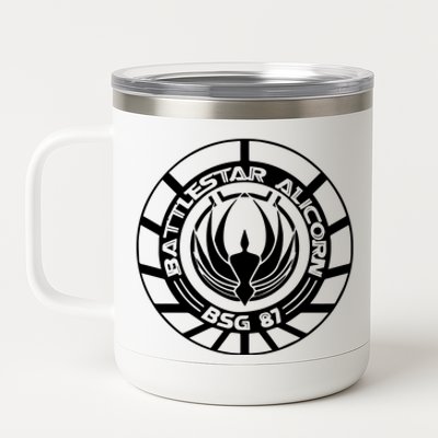 Battlestar Galactica Distressed Badge 12 oz Stainless Steel Tumbler Cup