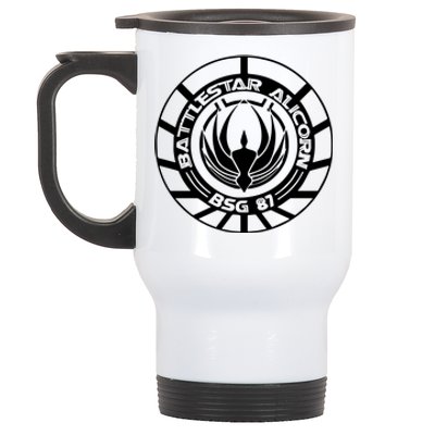 Battlestar Galactica Distressed Badge Stainless Steel Travel Mug