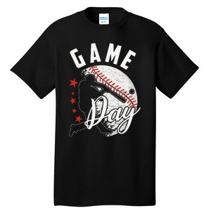 Baseball Game Day Funny Sport Gift Tall T-Shirt