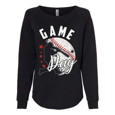 Baseball Game Day Funny Sport Gift Womens California Wash Sweatshirt