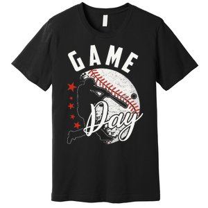 Baseball Game Day Funny Sport Gift Premium T-Shirt