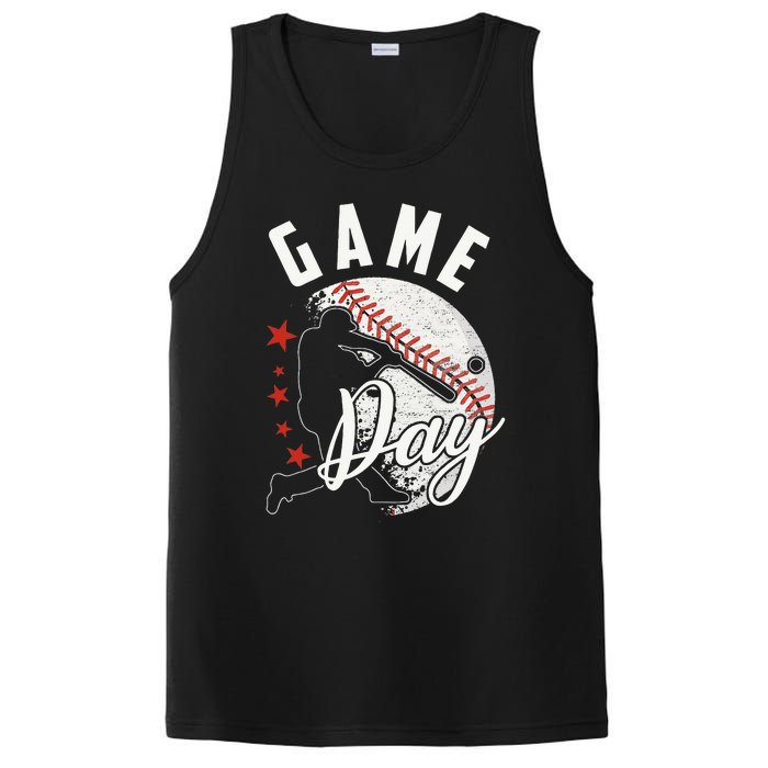 Baseball Game Day Funny Sport Gift PosiCharge Competitor Tank