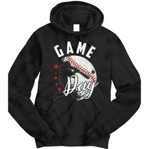 Baseball Game Day Funny Sport Gift Tie Dye Hoodie