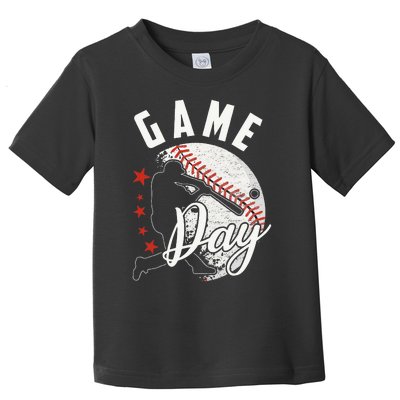 Baseball Game Day Funny Sport Gift Toddler T-Shirt