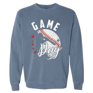 Baseball Game Day Funny Sport Gift Garment-Dyed Sweatshirt