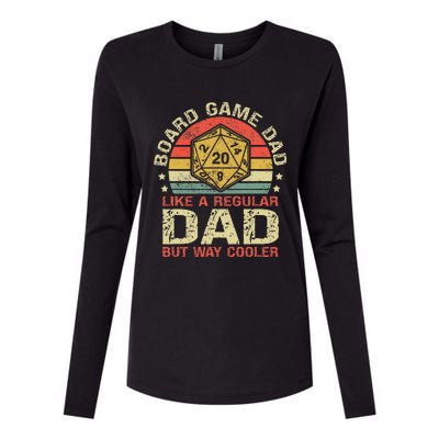 Board Game Dad Funny Board Gamer Womens Cotton Relaxed Long Sleeve T-Shirt