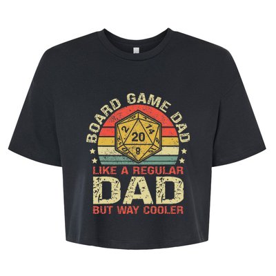 Board Game Dad Funny Board Gamer Bella+Canvas Jersey Crop Tee