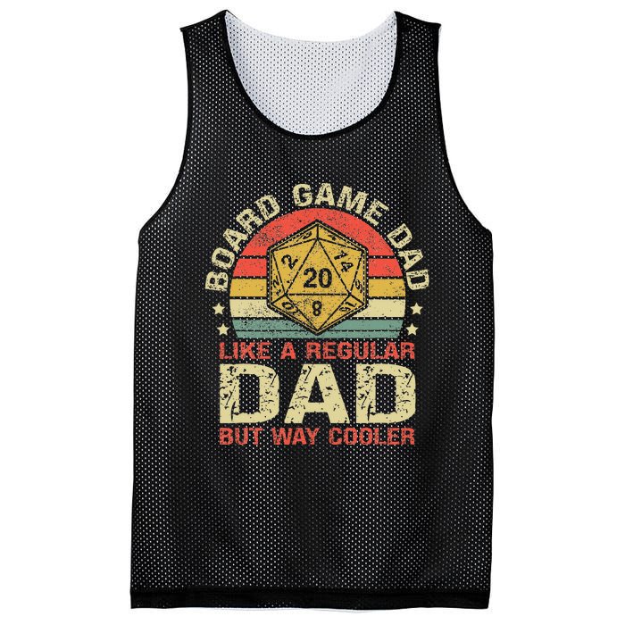 Board Game Dad Funny Board Gamer Mesh Reversible Basketball Jersey Tank