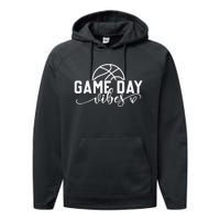 Basketball Game Day Vibes Basketball Performance Fleece Hoodie