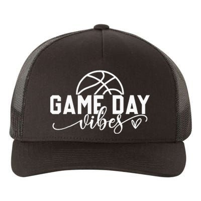 Basketball Game Day Vibes Basketball Yupoong Adult 5-Panel Trucker Hat