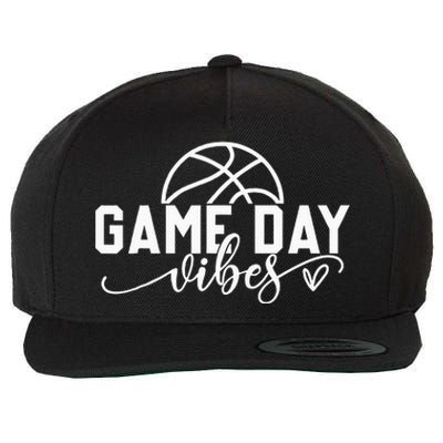 Basketball Game Day Vibes Basketball Wool Snapback Cap