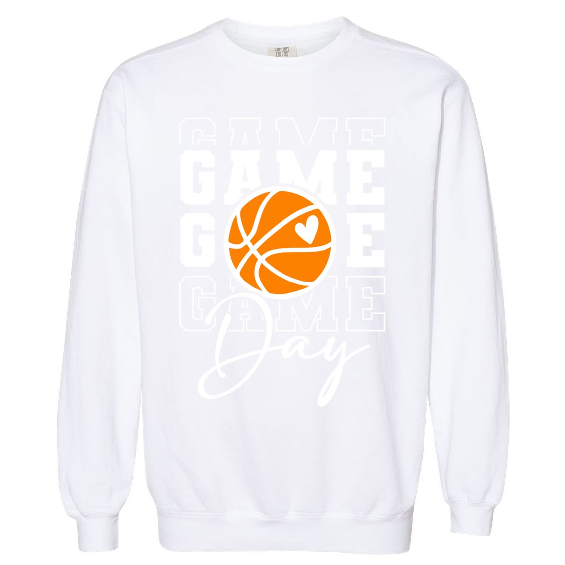 Basketball Game Day Gift Garment-Dyed Sweatshirt