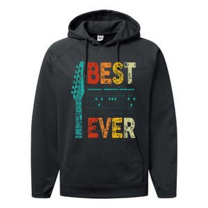 Best Guitar Dad Ever Chords Best Dad Guitar Guitar Dad Performance Fleece Hoodie