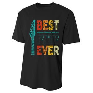 Best Guitar Dad Ever Chords Best Dad Guitar Guitar Dad Performance Sprint T-Shirt