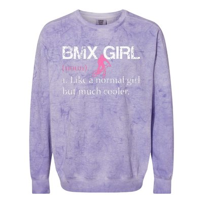 BMX Girl Definition Funny BMX Women Rider Cool Biking Colorblast Crewneck Sweatshirt