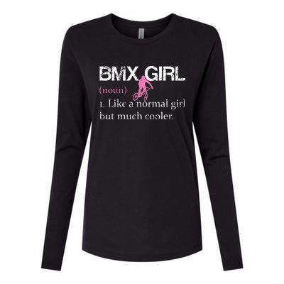 BMX Girl Definition Funny BMX Women Rider Cool Biking Womens Cotton Relaxed Long Sleeve T-Shirt