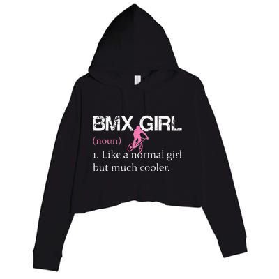 BMX Girl Definition Funny BMX Women Rider Cool Biking Crop Fleece Hoodie