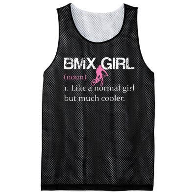 BMX Girl Definition Funny BMX Women Rider Cool Biking Mesh Reversible Basketball Jersey Tank